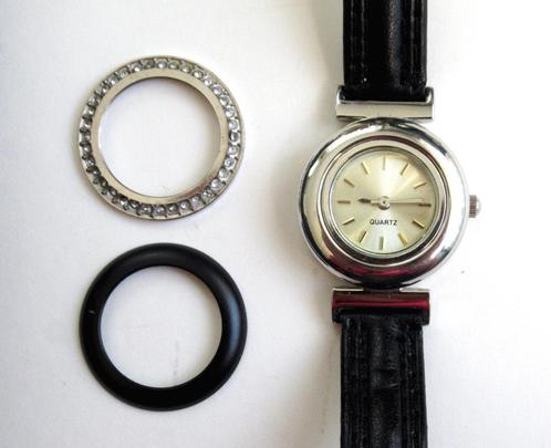 Vintage dames nieuw quartz horloge met verwisselbare ringen, Sieraden, Tassen en Uiterlijk, Overige Accessoires, Ophalen of Verzenden