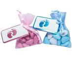 Babyshower bedankjes organza zakjes 1 euro, Ophalen of Verzenden, Nieuw, Kraamcadeau