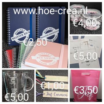 Cadeautje / bedankje meester of juf nieuw, gepersonaliseerd beschikbaar voor biedingen