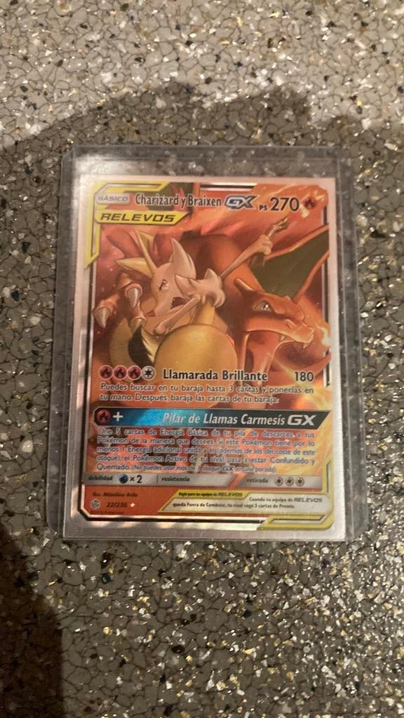 Italiaanse pokémon kaart charizard en braixen, Ophalen of Verzenden, Nieuw, Losse kaart