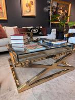 Eichholtz Coffee table curtis gold finish, Huis en Inrichting, Tafels | Salontafels, Ophalen of Verzenden, Zo goed als nieuw, 50 tot 100 cm