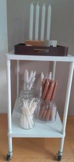 Trolley wit, Huis en Inrichting, Ophalen, 50 tot 100 cm, Zo goed als nieuw, 25 tot 50 cm