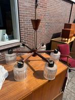 Vintage hanglamp met 6 glazen kappen – retro design, Ophalen