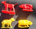 vintage plastic dieren (schaap, koe, 2x varken), Ophalen of Verzenden