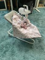 Kinderkraft FELIO Wipstoel grijs met roze en konijnen, Ophalen, Zo goed als nieuw