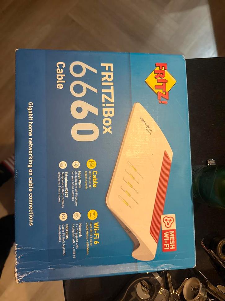Fritzbox 6660 Cable - Nieuw in doos, Computers en Software, Routers en Modems, Nieuw, Router met modem, Ophalen of Verzenden