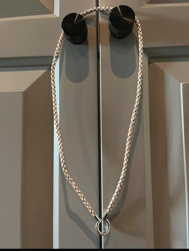 Mi moneda leren ketting wit, Sieraden, Tassen en Uiterlijk, Kettingen, Nieuw, Overige materialen, Wit, Ophalen of Verzenden