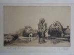 Willem Jos de Gruyter (1899-1979) ets Vaart bij Leiden, Antiek en Kunst, Kunst | Etsen en Gravures, Ophalen of Verzenden