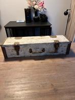 Vintage Koffer / Gereedschapskist - Grijs/Wit/Bruin, Huis en Inrichting, Woonaccessoires | Kisten, Gebruikt, Minder dan 50 cm