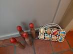 4 Franse houten kegels + 8 houten ballen en houten cochonnet, Antiek en Kunst, Ophalen of Verzenden