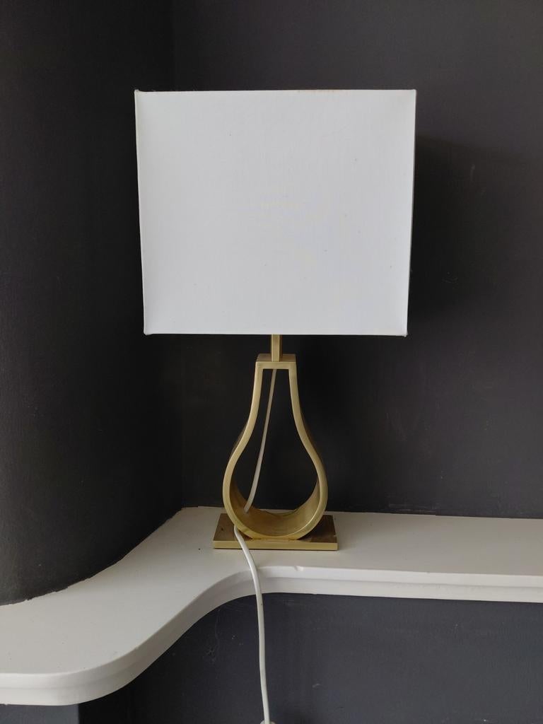 2 Identieke Matgouden IKEA Tafellampen, Ophalen, Zo goed als nieuw, Stof, Minder dan 100 cm