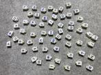 LEGO 60 stuks vintage letter en cijfer bricks oud jaren 60, Ophalen, Gebruikt, Losse stenen, Lego