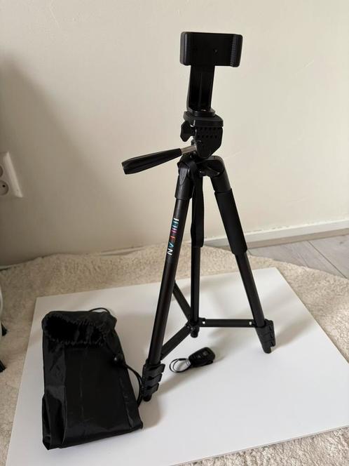 Telefoonstatief uitschuifbaar tot 161cm, Audio, Tv en Foto, Fotografie | Statieven en Balhoofden, Zo goed als nieuw, Driepoot
