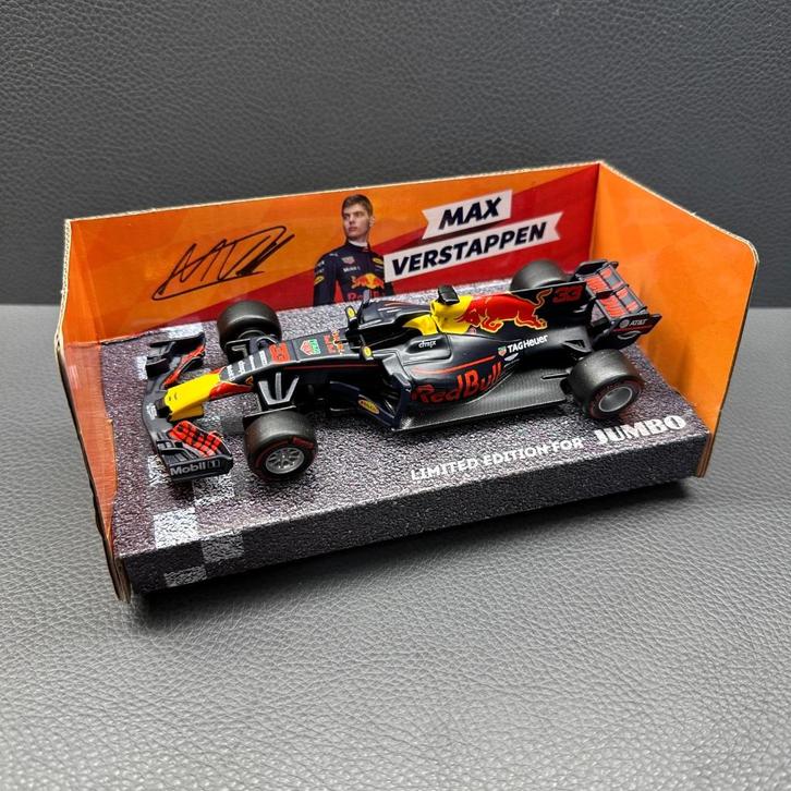 7 stuks Max Verstappen Jumbo modelauto’s jaren 2017 t/m 2023, Hobby en Vrije tijd, Modelauto's | 1:24, Nieuw, Auto, Bburago, Ophalen of Verzenden
