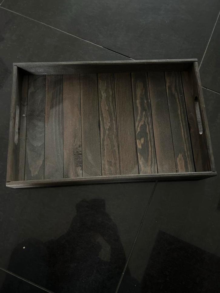 Houten Dienblad, Huis en Inrichting, Woonaccessoires | Dienbladen, Gebruikt, Hout, Rechthoekig, Ophalen