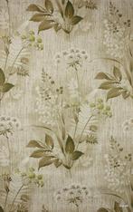 4698 70s botanisch behang jute bladeren bruin groen swiet, Huis en Inrichting, Stoffering | Behang, Verzenden, Minder dan 10 m²