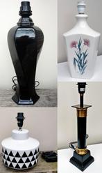 4x Tafellamp Schemerlamp - Zwart / Zwart Wit / Zwart Brons, Ophalen of Verzenden, Zo goed als nieuw