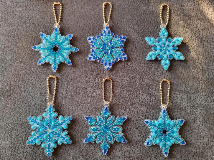 Diamond painting ster / sneeuwster (sleutel)hangers, Sieraden, Tassen en Uiterlijk, Overige Accessoires, Nieuw, Ophalen of Verzenden
