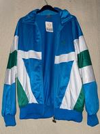 Retro Trainingspak - Blauw/Wit/Groen, Kleding | Dames, Sportkleding, Blauw, Ophalen of Verzenden, Zo goed als nieuw, Maat 42/44 (L)