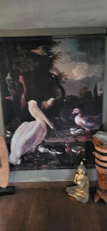 Groot Velvet Muurkleed - Vogelvoorstelling beschikbaar voor biedingen