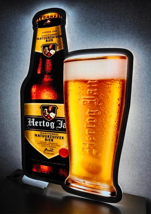 Grote HERTOG JAN ledverlichting 65 x 40CM, Verzamelen, Biermerken, Nieuw, Reclamebord, Plaat of Schild, Hertog Jan, Ophalen of Verzenden
