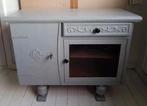 Dressoir grijs geschilderd theekastje brocante vintage, Ophalen, Gebruikt, 25 tot 50 cm