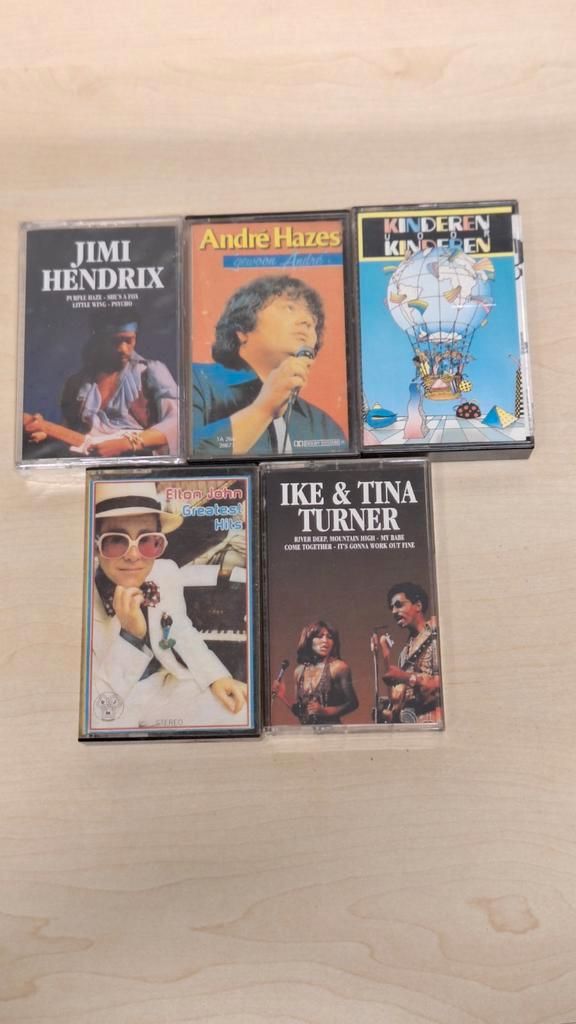 Diverse cassettebandjes - Jimi Hendrix, Andre Hazes, etc., Cd's en Dvd's, Cassettebandjes, Gebruikt, Origineel, 2 t/m 25 bandjes