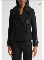 Armani wolmix leer jack nieuw, Kleding | Dames, Armani, Zwart, Nieuw, Ophalen of Verzenden