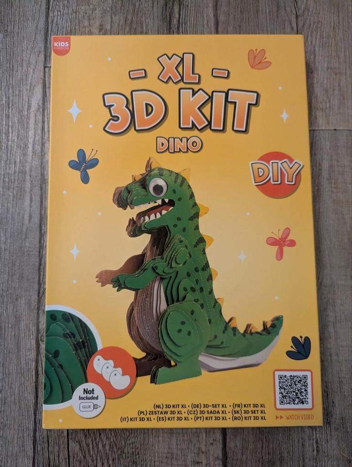 3D dinosaurus knutselen, Kinderen en Baby's, Speelgoed | Overig, Nieuw, Jongen of Meisje, Ophalen of Verzenden