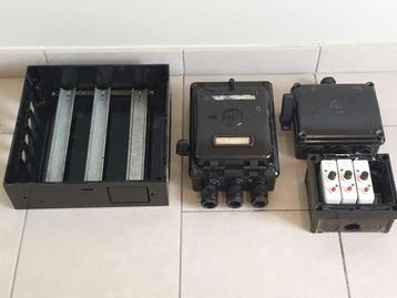 4x vintage 1950s VCF bakeliet onderdelen steampunk mancave beschikbaar voor biedingen