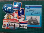 14 verschillende stickers en folder Koninklijke Marine, Ophalen of Verzenden, Marine, Nederland, Embleem of Badge