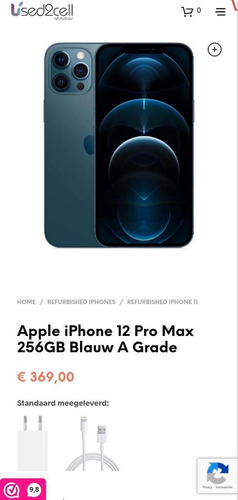 Apple iPhone 12 Pro Max 256GB Blauw A Grade, Telecommunicatie, Mobiele telefoons | Apple iPhone, Zo goed als nieuw, 256 GB, Blauw