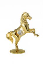 24K goud verguld steigerd paard met Bohemia kristallen, Verzenden, Mail@gustav-lindner.at, Nieuw, Vilsalpseestrabe