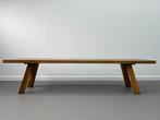 Massief Eiken Houten Bank, Ophalen, 200 cm of meer, Zo goed als nieuw, 25 tot 50 cm