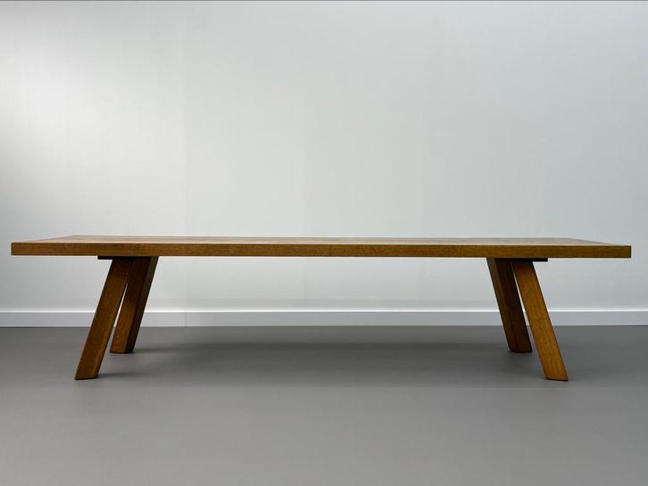 Massief Eiken Houten Bank, Huis en Inrichting, Tafels | Sidetables, Zo goed als nieuw, 25 tot 50 cm, 200 cm of meer, Rechthoekig
