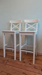 Twee IKEA Barkrukken, Ophalen, Gebruikt, 60 tot 90 cm, Hout