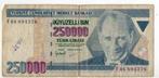 Turkije 250000 Lira 1970, Postzegels en Munten, Bankbiljetten | Europa | Niet-Eurobiljetten, Verzenden, Overige landen, Los biljet