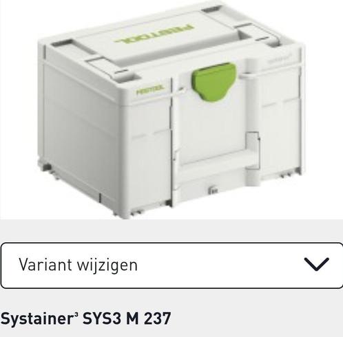 *GEZOCHT* Festool systainers. Alle maten zijn welkom., Doe-het-zelf en Verbouw, Gereedschapskisten, Zo goed als nieuw, Ophalen