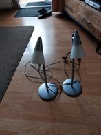 2 gryze tafel lampen, Ophalen of Verzenden, Zo goed als nieuw, Metaal, Minder dan 50 cm