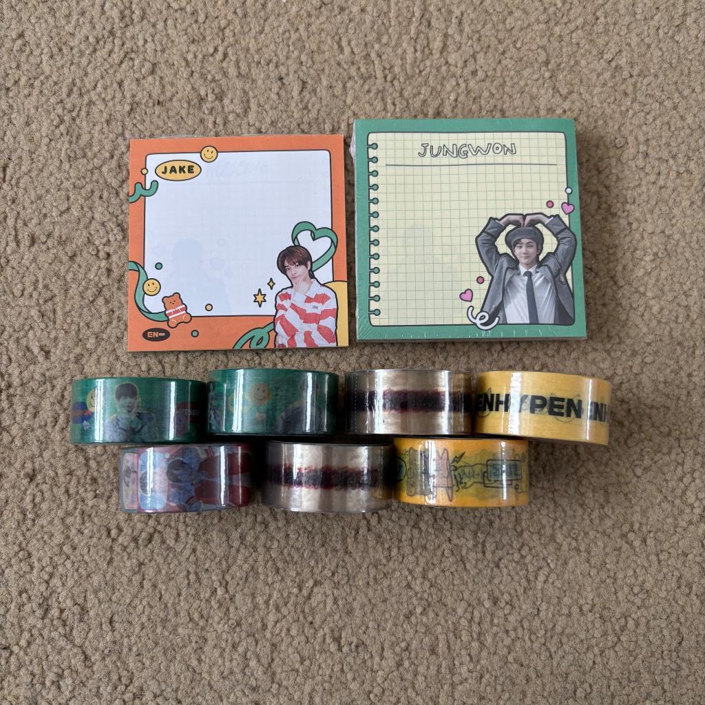 Enhypen officieel ggu ggu package washitape notepad, Verzamelen, Muziek, Artiesten en Beroemdheden, Nieuw, Foto of Kaart, Verzenden
