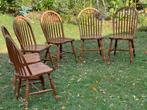 6 Windsor Stoelen - Hout - Bruin, Ophalen, Gebruikt, Bruin, Vijf, Zes of meer stoelen