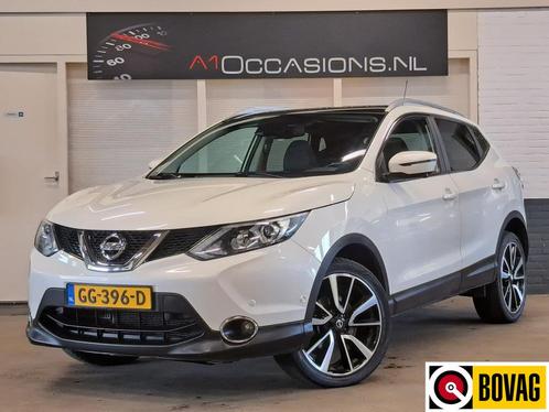 Nissan QASHQAI 1.2 Tekna + LEDER + PANODAK (bj 2015), Auto's, Nissan, Bedrijf, Te koop, Qashqai, 360° camera, ABS, Achteruitrijcamera
