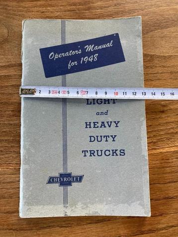 Instructieboekje Chevrolet 1948 pickup   beschikbaar voor biedingen