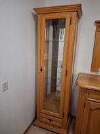 Eikenhouten vitrine kast., Huis en Inrichting, Kasten | Vitrinekasten, Ophalen, Zo goed als nieuw, 25 tot 50 cm