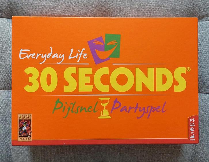 30 Seconds Everyday Life - Pijlsnel Partyspel, Hobby en Vrije tijd, Gezelschapsspellen | Bordspellen, Zo goed als nieuw, Drie of vier spelers