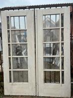 Set portaal deuren glas en glas in lood, 80 tot 100 cm, Binnendeur, Ophalen of Verzenden, 200 tot 215 cm