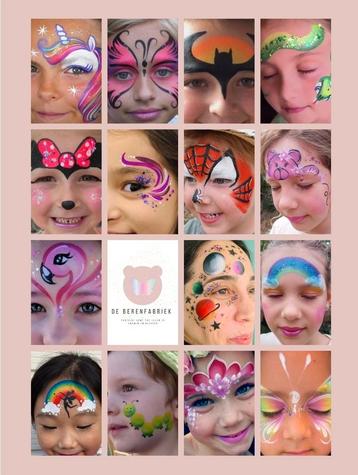 Schminken, bellypaint, glittertattoo's en haarveertjes beschikbaar voor biedingen