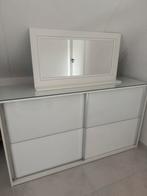 Mooie witte handige en goedkope kleren kast met spiegel, Huis en Inrichting, Ophalen of Verzenden, Zo goed als nieuw