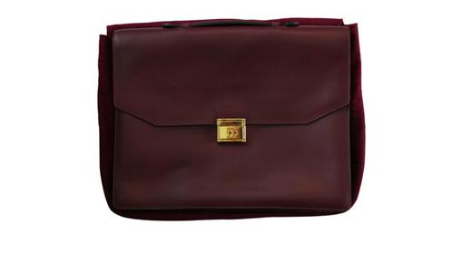 Cartier Paris, burgundy red leather briefcase, Sieraden, Tassen en Uiterlijk, Tassen | Damestassen, Zo goed als nieuw, Overige typen
