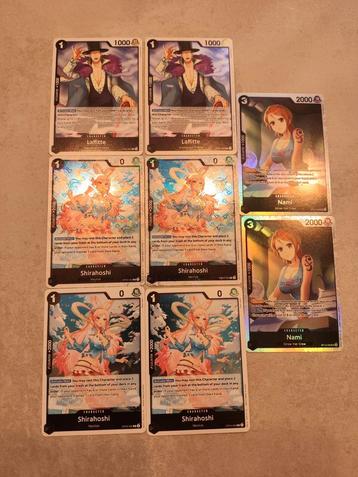 One Piece TCG kaarten (glimmend) beschikbaar voor biedingen